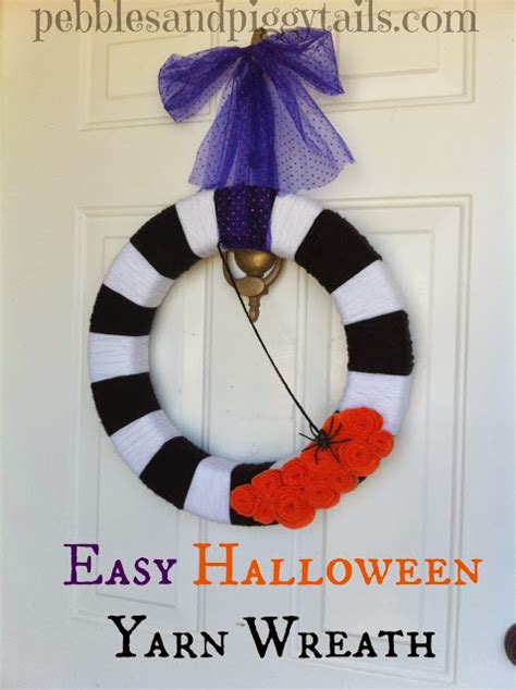 Simple Yarn Wreath For Halloween Making Life Blissful