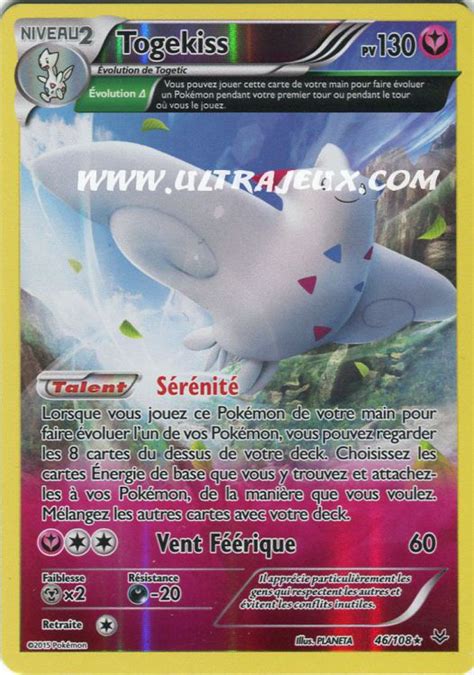Togekiss 46 R110 Carte Pokémon Cartes à Lunité Français Ultrajeux
