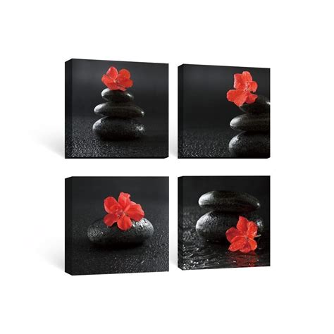 Hd Print Modern Orchid Zen Spa Stone Bamboo Candls Oil Painting On