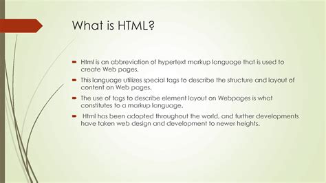 Solution Html Definition And Importance Studypool