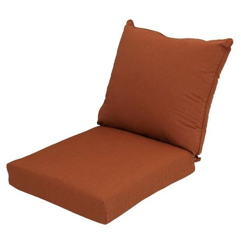 sunbrella canvas paprika 2 piece deep seating outdoor lounge chair cushion 7297 01503600 the