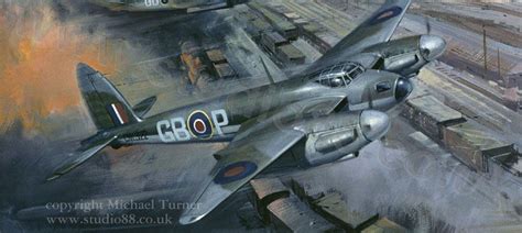 De Havilland Mosquito Print Aviation Art By Michael Turner De
