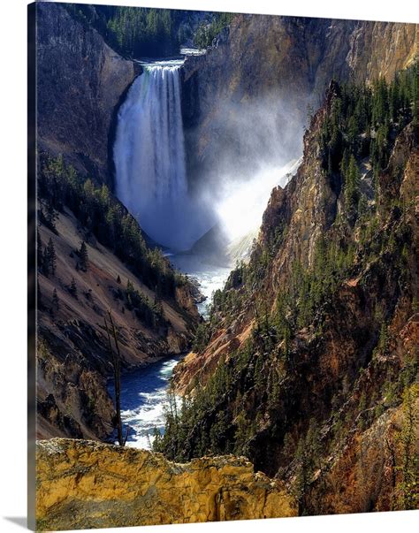 lower yellowstone falls yellowstone national park wyoming wall art canvas prints framed