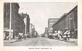 Davenport Iowa Second Street Scene Historic Bldgs Antique Postcard ...