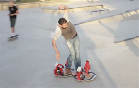This Diy Hoverboard Combines Ingenuity And Four Leaf Blowers