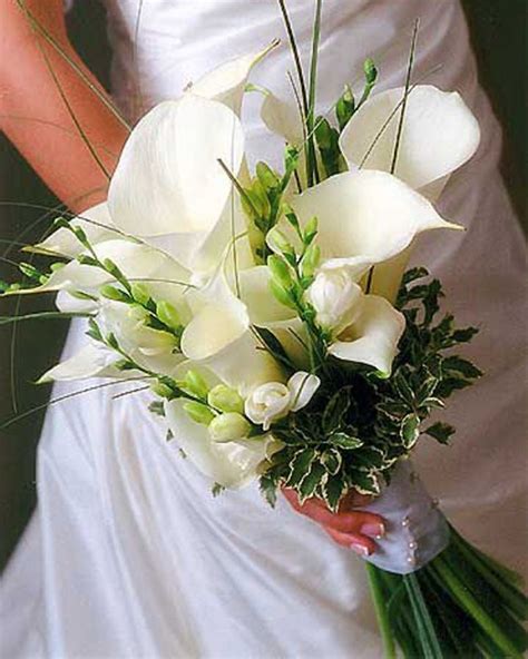 Callas And Freesia Calla Lily Bouquet Wedding Lily Bouquet Wedding