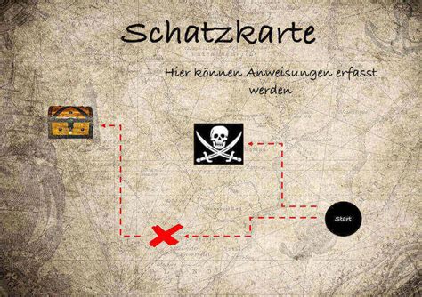 Tolle schatzkarte für schatzsucher und piraten: Schatzkarte Vorlage im Word-Format | Muster-Vorlage.ch