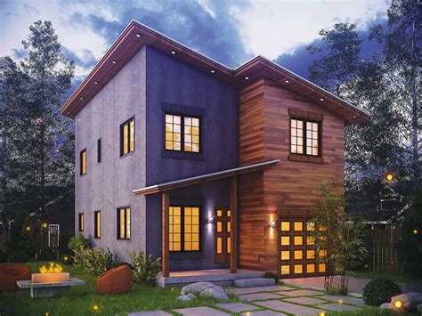 Compact 3 Bedroom Modern House Plan With Upstairs Laundry 42557db Architectural Designs