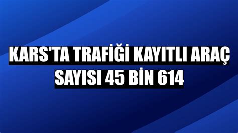 Kars'ta trafiği kayıtlı araç sayısı 45 bin 614 - Kars Haberleri ...