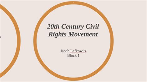 20th Century Civil Rights Movement By Jacob Lefkowitz