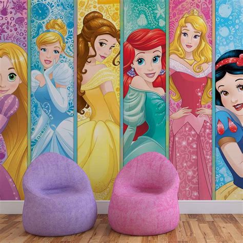 Disney Princesses Aurora Belle Ariel Wall Paper Mural Buy At Europosters