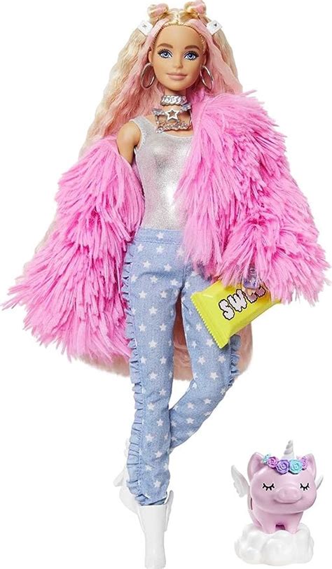 Barbie Fashionista Barbie Extra Abrigo Rosa Muñeca Para Niñas Con 11
