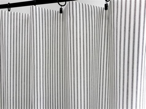 Black And White Stripe Window Curtain Classic Stripe Panels Etsy