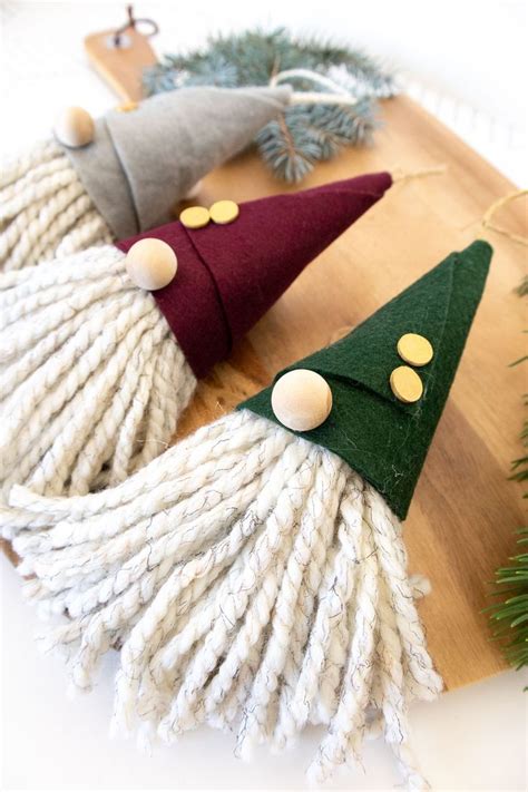 Make The Cutest Gnome Ornaments With This Free Pattern No Sewing