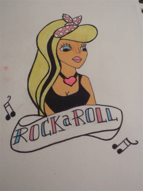 Rock And Roll Pin Up By Pinkhayzskullcrazy On Deviantart