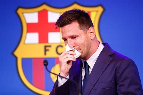 Sad Lionel Messi Shed Tears As He Bid Barcelona Farewell After 21