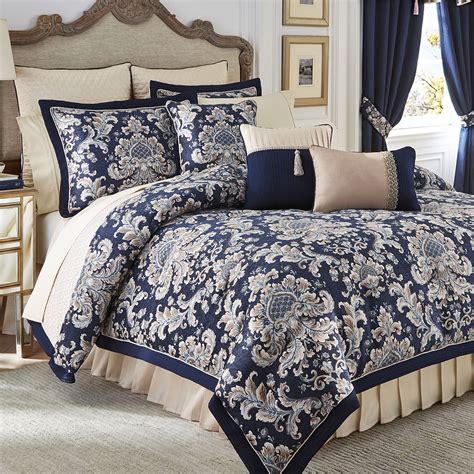 Imperial Indigo Blue Comforter Bedding By Croscill