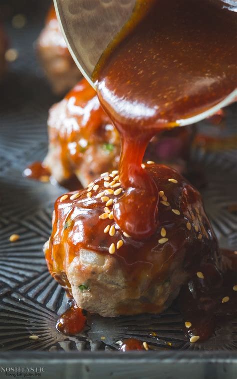 Beat milk and egg together in a large bowl. Gluten Free Turkey Meatballs with Asian Style Sauce {Paleo ...