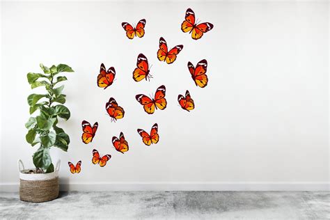 Butterfly Wall Sticker Decorative Butterfly Wall Decal Etsy