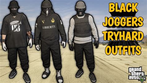 Black Joggers Tryhard Outfits Gta 5 Online Youtube