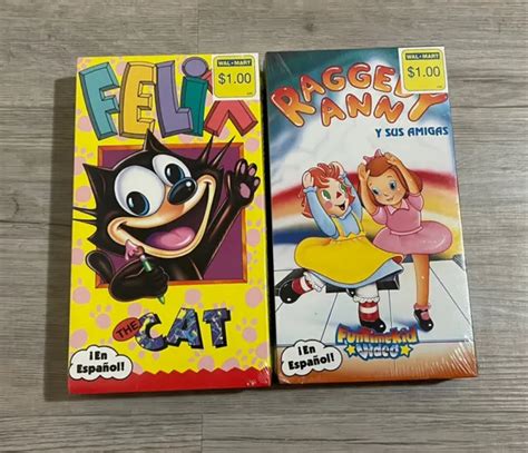 Felix The Cat And Raggedy Vhs Lot 2 En Español Vhs Both Sealed Vintage