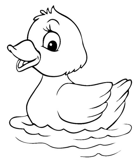 Cute Duck Coloring Pages | Animal coloring pages, Coloring pictures for