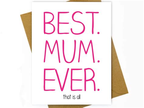 Mothers Day Sweet Card For Mothers Day Funny Etsy