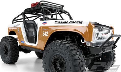 Pro Line 1966 Ford Bronco Clear Body With Ridge Line Trail Cage Rc