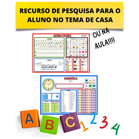 Apoio De Atividades Prancha De MatemÁtica E Leitura E Escrita NÍvel 1