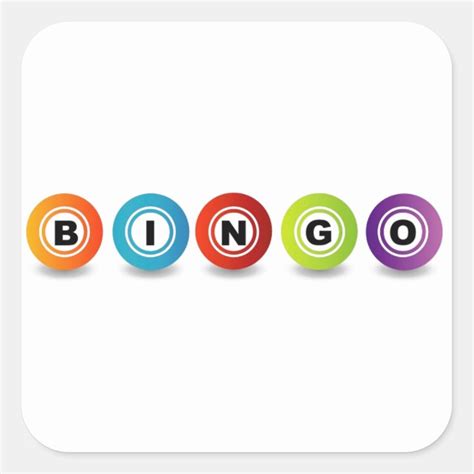 Bingo Square Sticker Zazzle