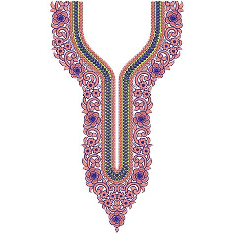 Neck Embroidery Design 11018