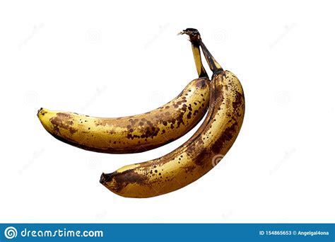 White Background Banana Rotten Isolated Spoiled Nature Food