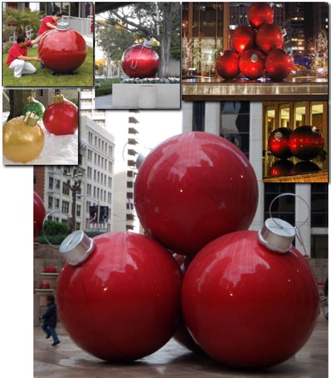 Decorating Giant Holiday Ornaments Outdoor Christmas Ornaments