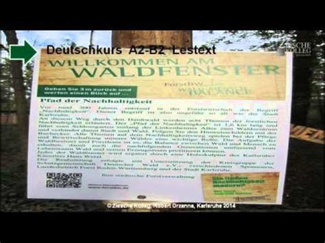 Deutsch lernen A2 B2 Lesetext Waldkunst Pfad für Nachhaltigkeit YouTube