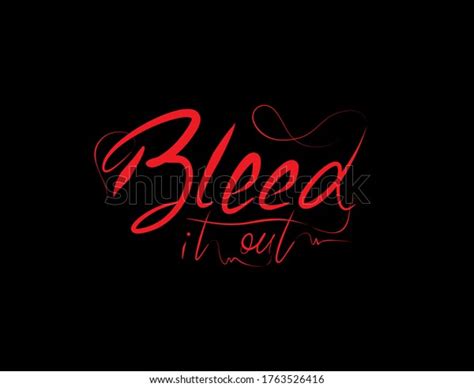 Bleed Out Lettering Text On Black Stock Vector Royalty Free