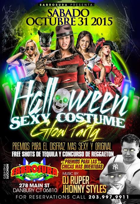 halloween sexy costume glow party flyer by memo28594 on deviantart