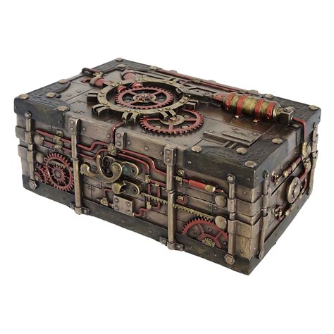Cast Bronze Steampunk Treasure Box