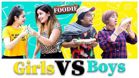 Foodie Girls Vs Foodie Boys Punus Here Youtube