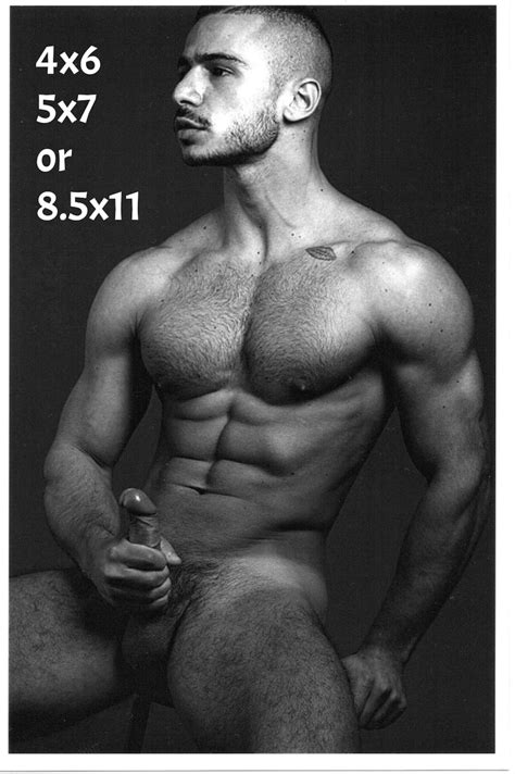 Nude Handsome Muscular Male Bodybuilder Gay Interest Lgbtq B W Photo