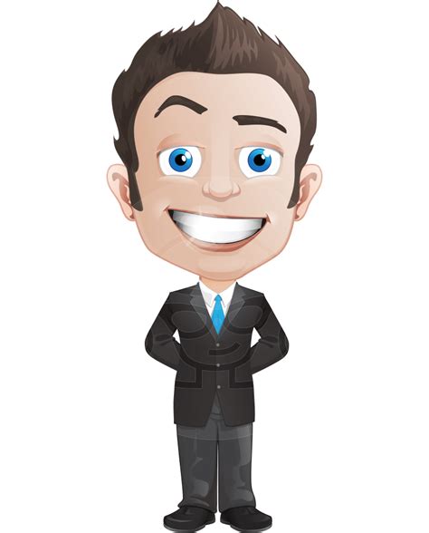 Vector Bright Office Man Cartoon Character George As Mr Competent