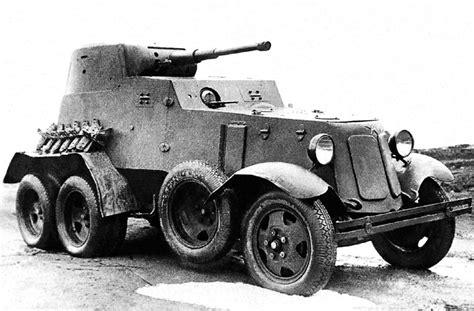 Ba 6m Soviet Medium Armored Car Upgraded To Ba 10 Standard 1936