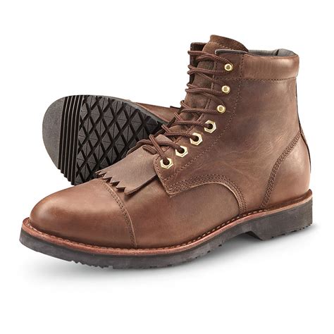 Mens Guide Gear® Kiltie Cap Toe Boots Brown 205640 Casual Shoes