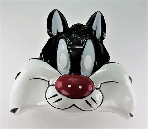 Vintage Looney Tunes Sylvester Cat Halloween Mask Tweety Bird Bugs