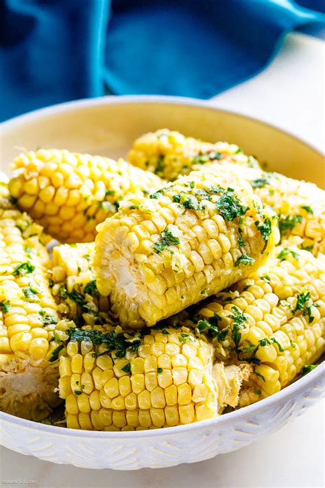 Baked Corn On The Cob Recipe Baked Corn Recipe With Garlic Parmesan