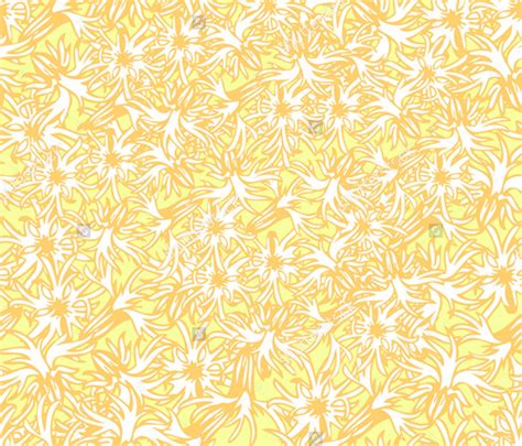 Stock Vector Seamless Vintage Yellow Floral Wallpaper Vintage Yellow