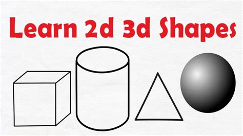 2d And 3d Shapes For Kids Solid Shapes How To Draw Shapes For