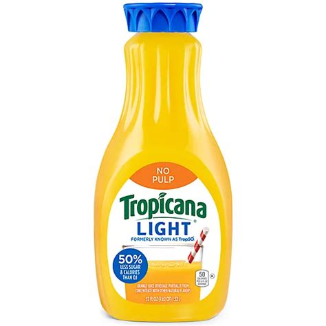 Tropicana Trop50 Orange Juice No Pulp Chilled 52 Fl Oz Shaws