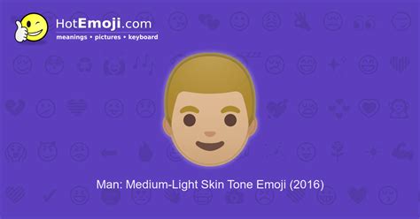👨🏼 Man Emoji With Medium Light Skin Tone Meaning And Pictures
