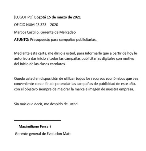 Carta Oficio Qu Es Ejemplos C Mo Hacerla Descarga Hot Sex Picture