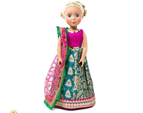 Welliewishers14 Inch Indian Doll Dress Lehenga Etsy